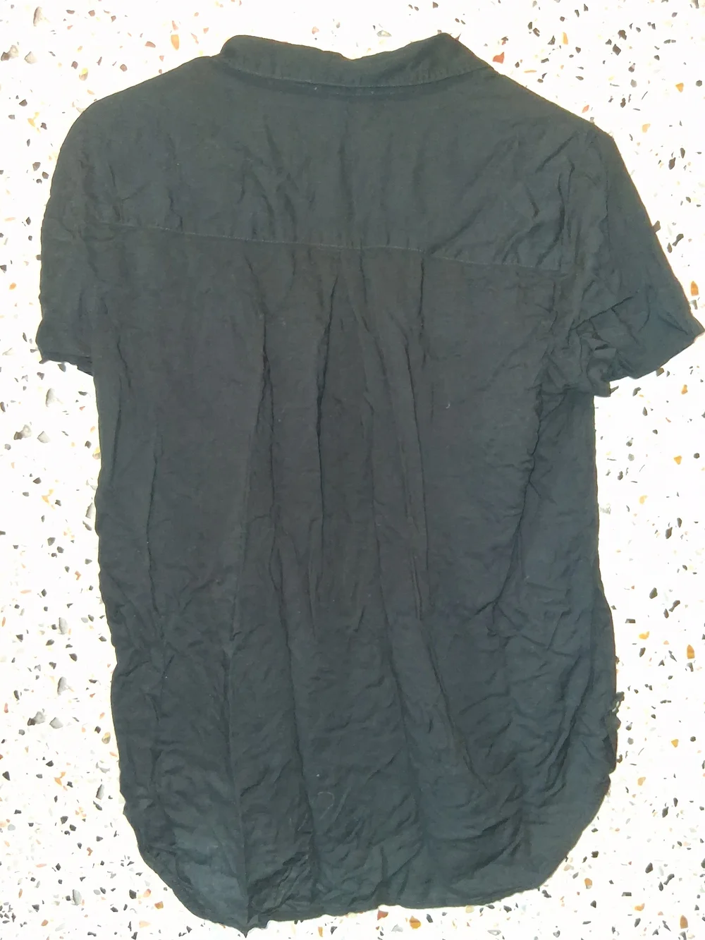 Men's Lucky Brand Short Sleeve Button Down Shirt Size Small Black